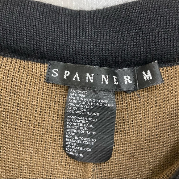 Black with Brown, Sweater Vest and Sweater Pants Suit by Spanner. Women’s Tall - Picture 11 of 14